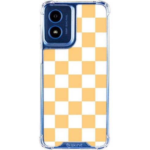 Yellow and White Checkerboard Moto G 5G (2024) Clear Case
